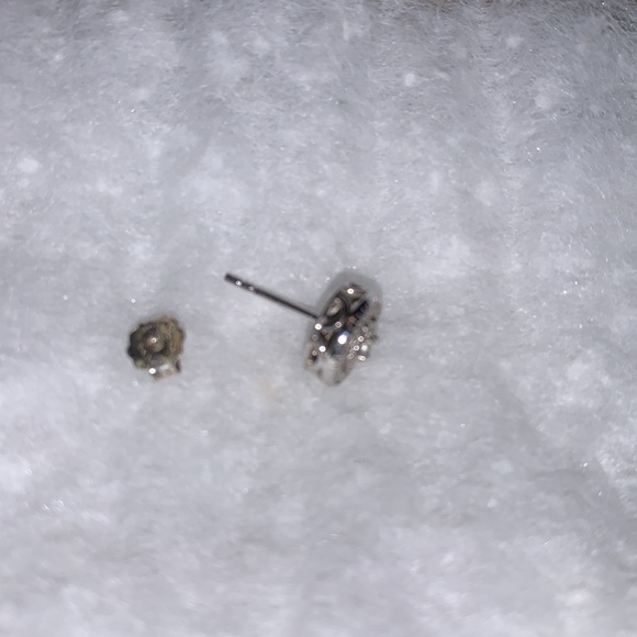 Single Diamond Halo Double Stud Earring by ZALES Jewelry The Diamond Store - Picture 8 of 15